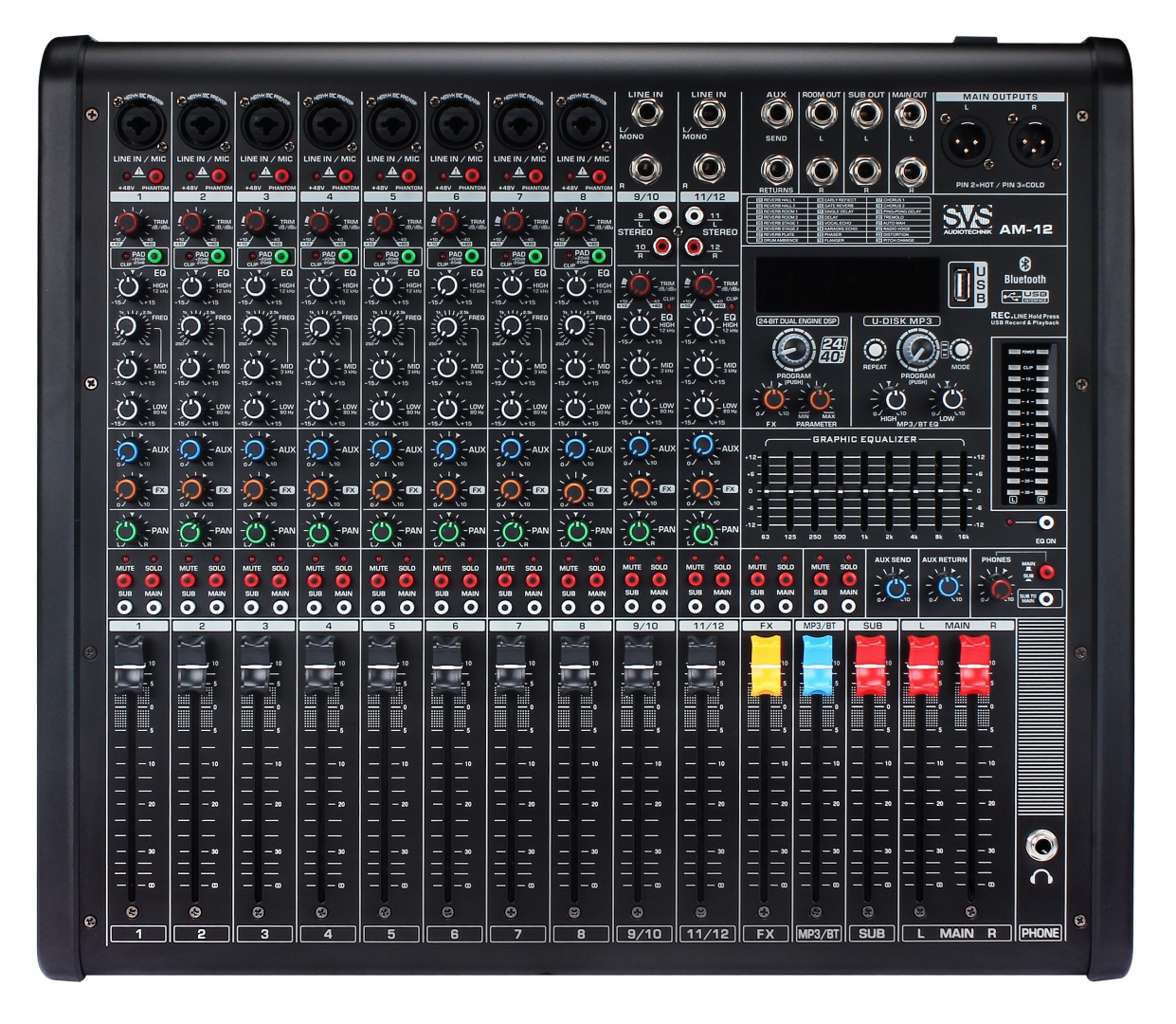 SVS Audiotechnik mixers AM-12 Микшерный пульт аналоговый, 12-канальный в Калининграде